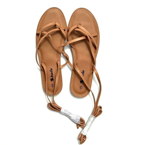 🍍3/$15🍍 SHEIN Lace Up Thong Sandals - Picture 2 of 5